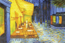 Fotobehang Café terras (van Gogh)