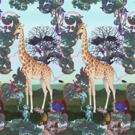 Christian Lacroix Maison PCL7047/01 Novafricia Sunrise Scene 1 Azur (met gratis lijm)