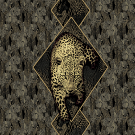 Roberto Cavalli Wallpaper RC19120 Gold leopard afm. 300cm  x 300cm hoog