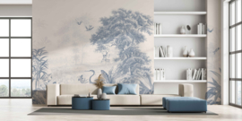 Annet Weelink Scenic Landscape Tonal Blue Mural (met gratis lijm!)