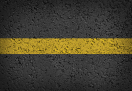 Fotobehang Yellow Road Markings Grunge