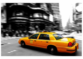 Fotobehang Yellow Cab