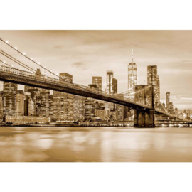 Fotobehang Brooklyn Bridge NYC Sepia