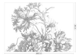 Kek Book V wp-815 Engraved Flowers 389,6cm breed x 280cm hoog (met gratis lijm!)