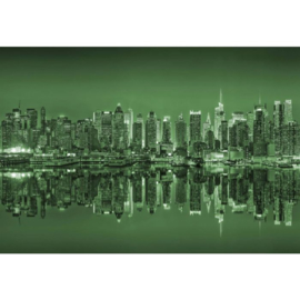 Fotobehang New York Reflections in Green