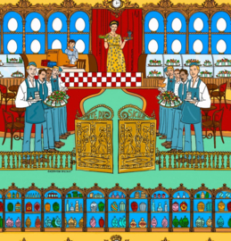 HookedOnWalls Enriquezland 25534 Pasticceria (met gratis lijm!)