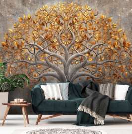 Fotobehang Gouden boom