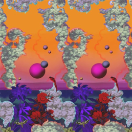 Christian Lacroix Maison PCL7050/01 Novafricia Sunset Scene 2 Tangerine (met gratis lijm)