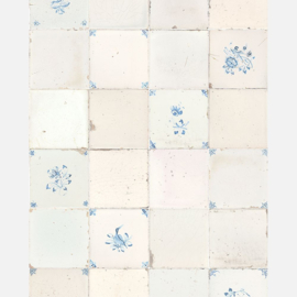 Studio Ditte Botanisch tegeltjes behang pastelblauw (met gratis lijm!)