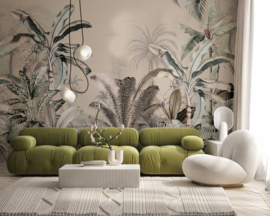 Annet Weelink Dreamy Jungle Beige Mural