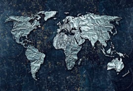 Fotobehang Modern 3D World Map