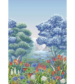 Osborn & Little Rhapsody W7810-01 Elysium Mural Cobalt