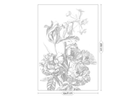 Kek Book V wp-668 Engraved Flowers 194,8cm breed x 280cm hoog (met gratis lijm!)