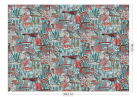 Kek Book V wp-699 Underwater Jungle 389,6cm breed x 280cm hoog (met gratis lijm!)