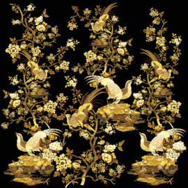 Roberto Cavalli Wallpaper RC19117 Gold tree afm. 300cm  x 300cm hoog