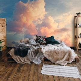 Fotobehang Roze wolken