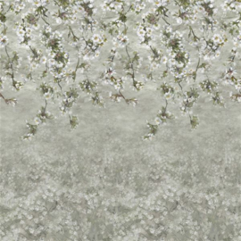 Designers Guild PDG1133/01 Assam Blossom Platinum 140cm x 300cm hoog