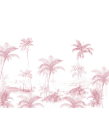 Creative Lab Amsterdam Exotic Palms Pink 389.6cm x 280cm hoog