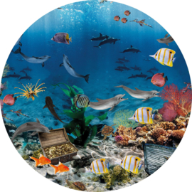 Sofie & Junar aquarium stickercirkel zelfklevend