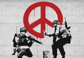 Fotobehang Banksy Graffiti