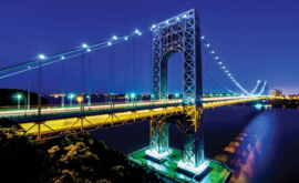 Fotobehang Brooklyn Bridge Skyline