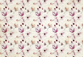 Fotobehang Magnolia Flowers Pattern Pink
