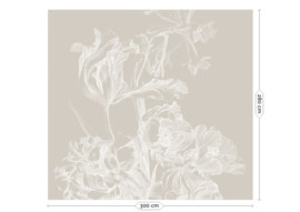 Kek Book III wp-746 Engraved Flowers 300cm breed x 280cm hoog