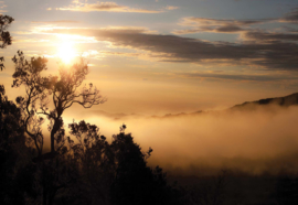 Fotobehang Zonsopgang in de Bergen