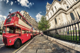 Fotobehang Dubbel Decker Bus