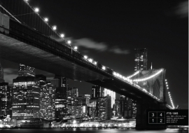 Fotobehang AG Design FTS1305 Brooklyn Bridge