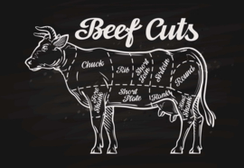 Fotobehang Retro Beef Poster