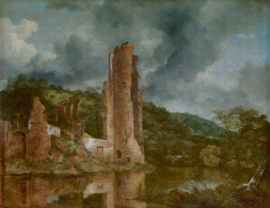 Dutch Painted Memories 8077 Landscape with the ruins of the castle of Egmond