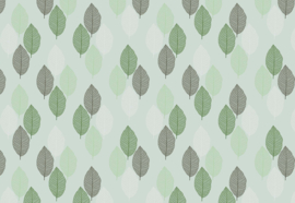 Fotobehang Groene bladeren patroon