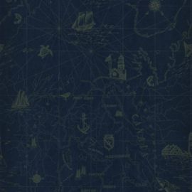 Ralph Lauren Coastal Papers PRL5027/04 Shipping Lanes Map