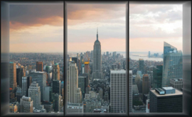 Fotobehang Uitzicht op New York Skyline en Empire State Building