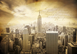 Fotobehang New York City Vintage Sepia