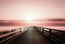 Fotobehang Sepia Ocean Pier