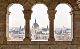 Fotobehang Uitzicht op Skyline Budapest