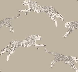 Hookedonwalls Scalamandré JV26021 Leaping Cheetah (met gratis lijm!)