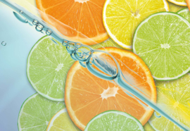 Fotobehang Food Fruits Lime Orange