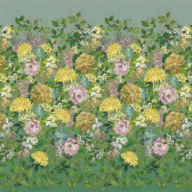 Designers Guild PDG1170/01 Fleurs d'Artistes Green 140cm x 300cm hoog