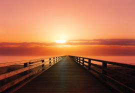 Fotobehang Ocean Pier Sunset