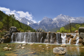 Fotobehang Waterval in de Alpen