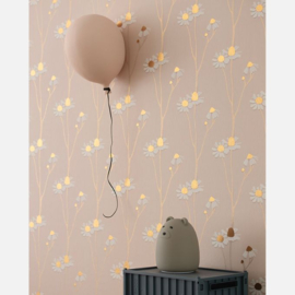 Studio Ditte Kamille behang poederroze en goud (met gratis lijm!)