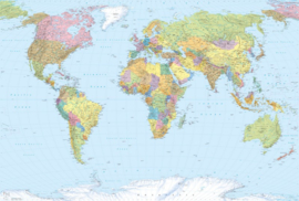 Komar XXL4-038 World Map 368 x 248cm