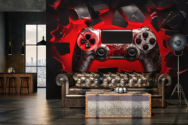 Fotobehang PS4 Controller rood