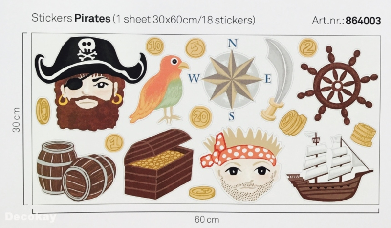 Eijffinger Junior 864003 Stickervel Pirates