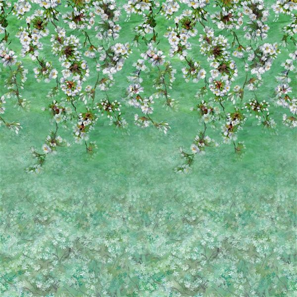 Designers Guild PDG1133/03 Assam Blossom Emerald 140cm x 300cm hoog