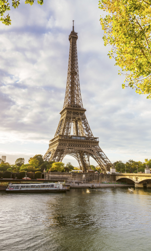 Fotobehang Eiffeltoren vanaf de Seine