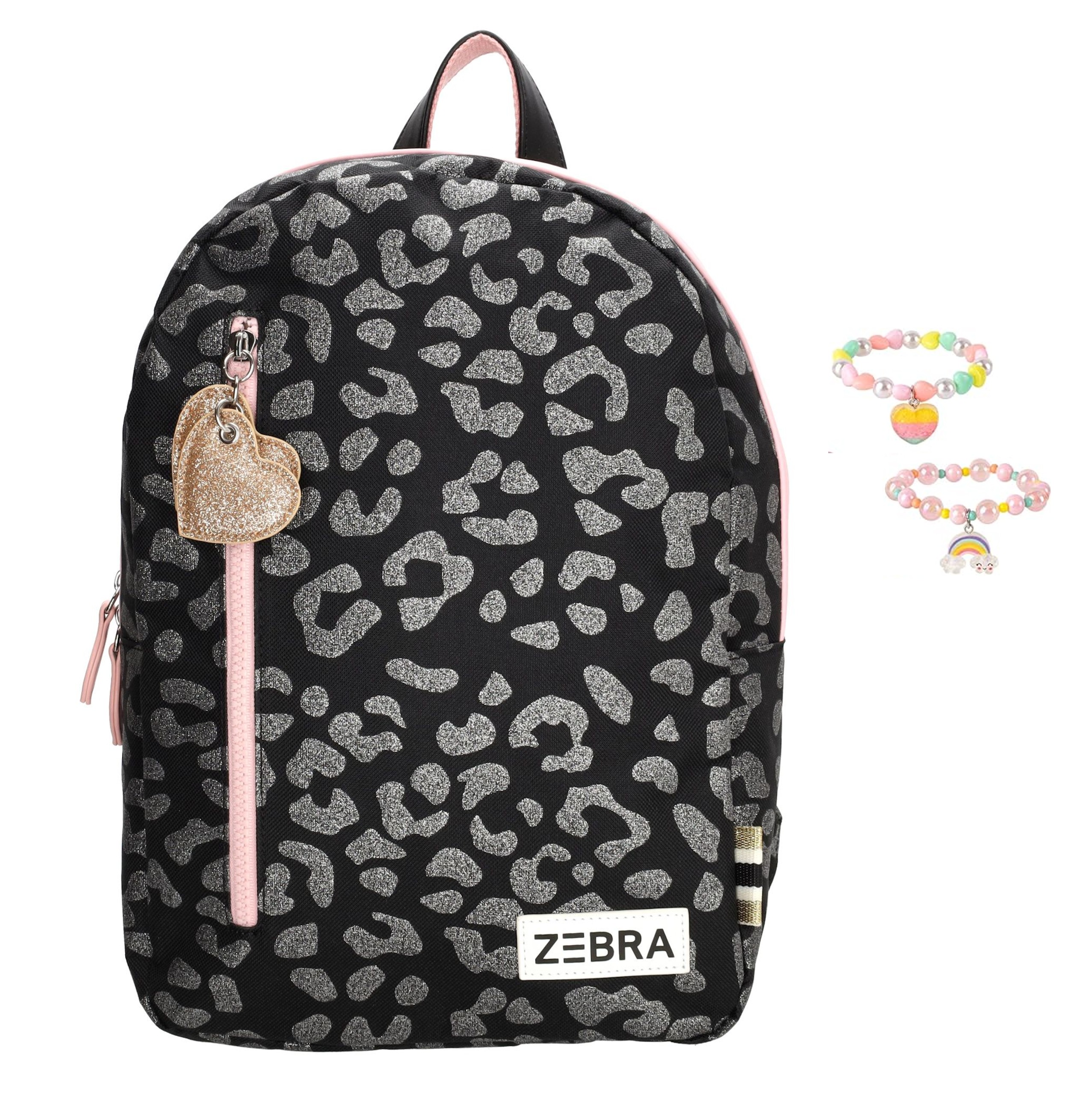 Zebra Rugzak Black Panter - rugtas, schooltas, kinderrugzak + armbandje